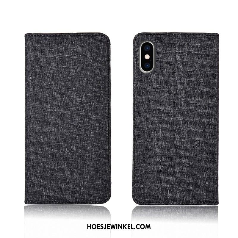 iPhone Xs Hoesje Leren Etui Trendy Merk Mobiele Telefoon, iPhone Xs Hoesje Siliconen All Inclusive