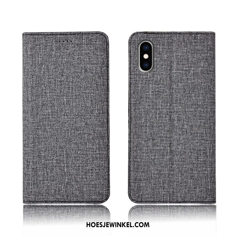 iPhone Xs Hoesje Leren Etui Trendy Merk Mobiele Telefoon, iPhone Xs Hoesje Siliconen All Inclusive