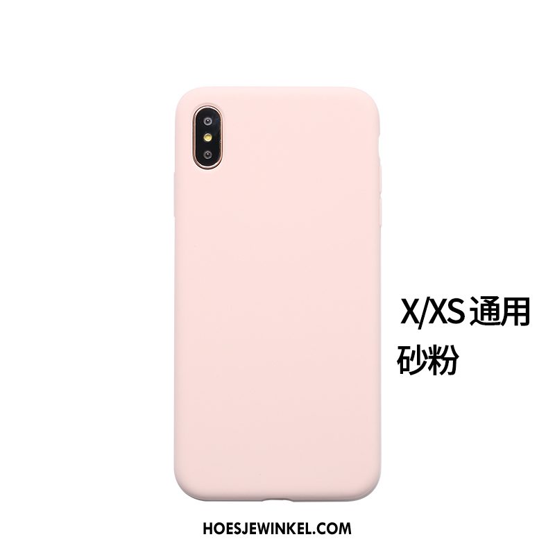 iPhone Xs Hoesje Licht Siliconen Wit, iPhone Xs Hoesje Grijs Wind