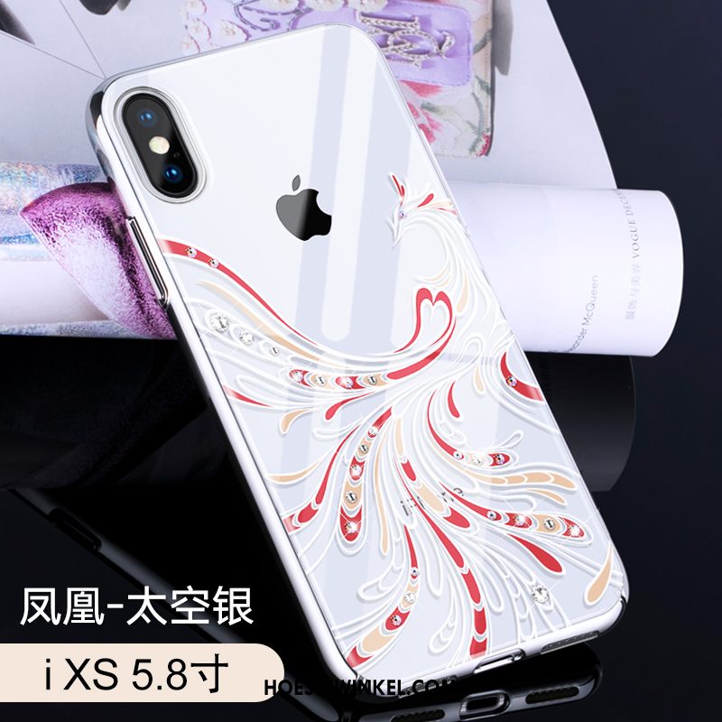 iPhone Xs Hoesje Met Strass Plating Nieuw, iPhone Xs Hoesje High End Mobiele Telefoon