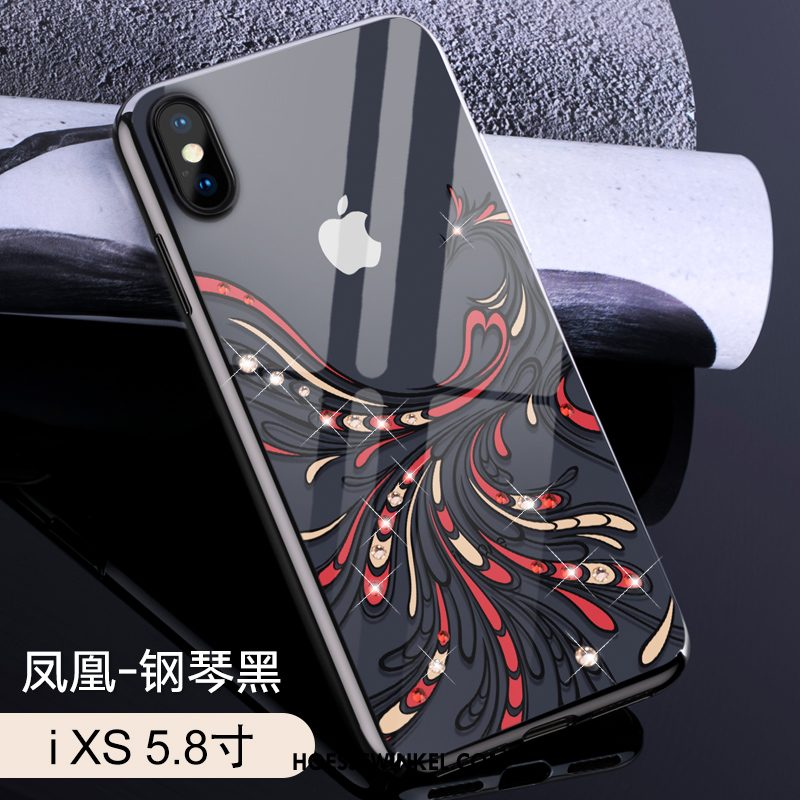 iPhone Xs Hoesje Met Strass Plating Nieuw, iPhone Xs Hoesje High End Mobiele Telefoon