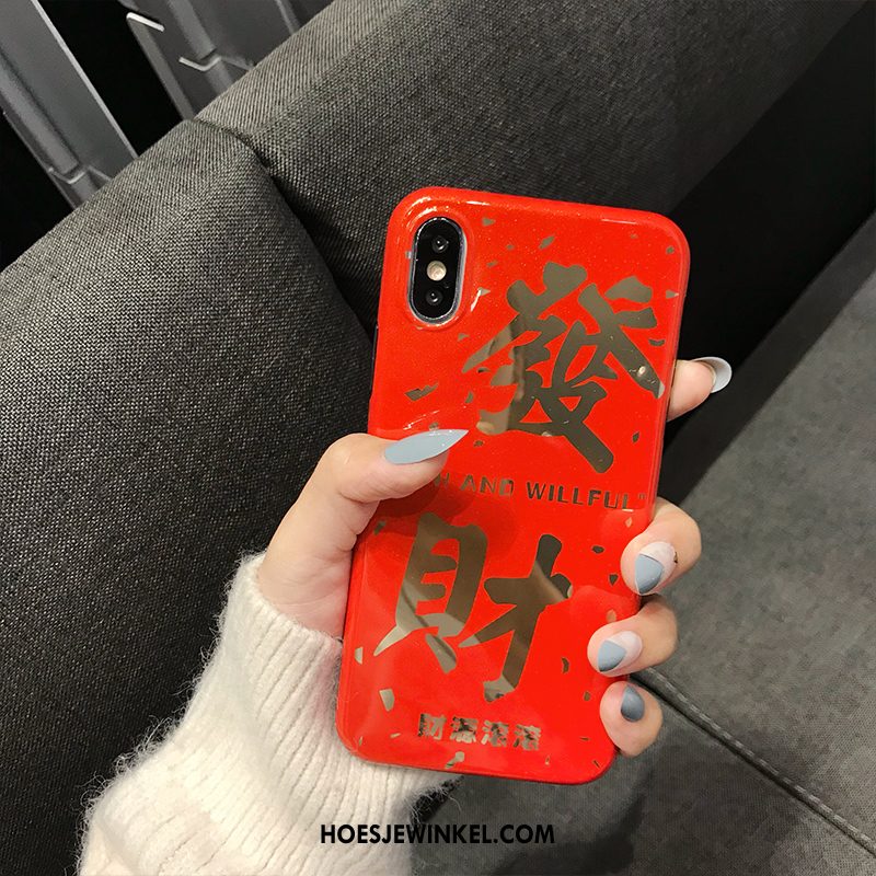 iPhone Xs Hoesje Rijkdom Grote Goud, iPhone Xs Hoesje Rood Lovers