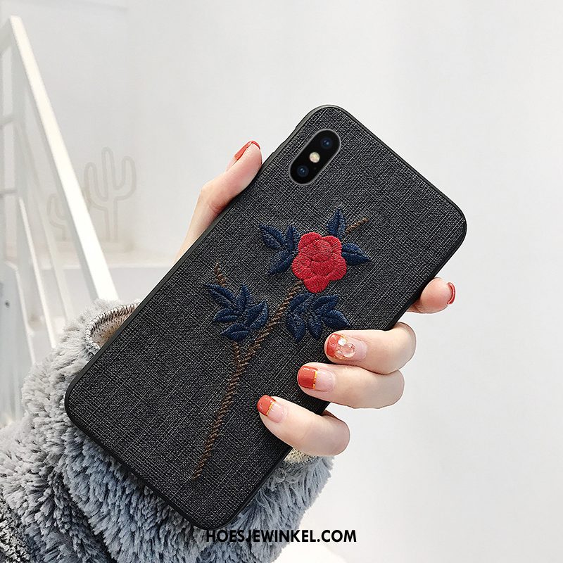 iPhone Xs Hoesje Scheppend Anti-fall Grijs, iPhone Xs Hoesje All Inclusive Trendy Merk