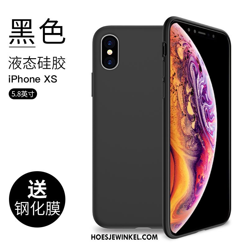 iPhone Xs Hoesje Schrobben Mobiele Telefoon Nieuw, iPhone Xs Hoesje Siliconen Zwart