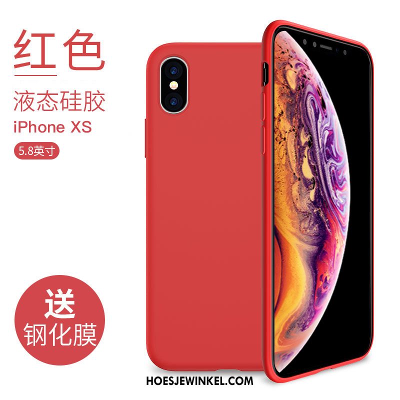 iPhone Xs Hoesje Schrobben Mobiele Telefoon Nieuw, iPhone Xs Hoesje Siliconen Zwart