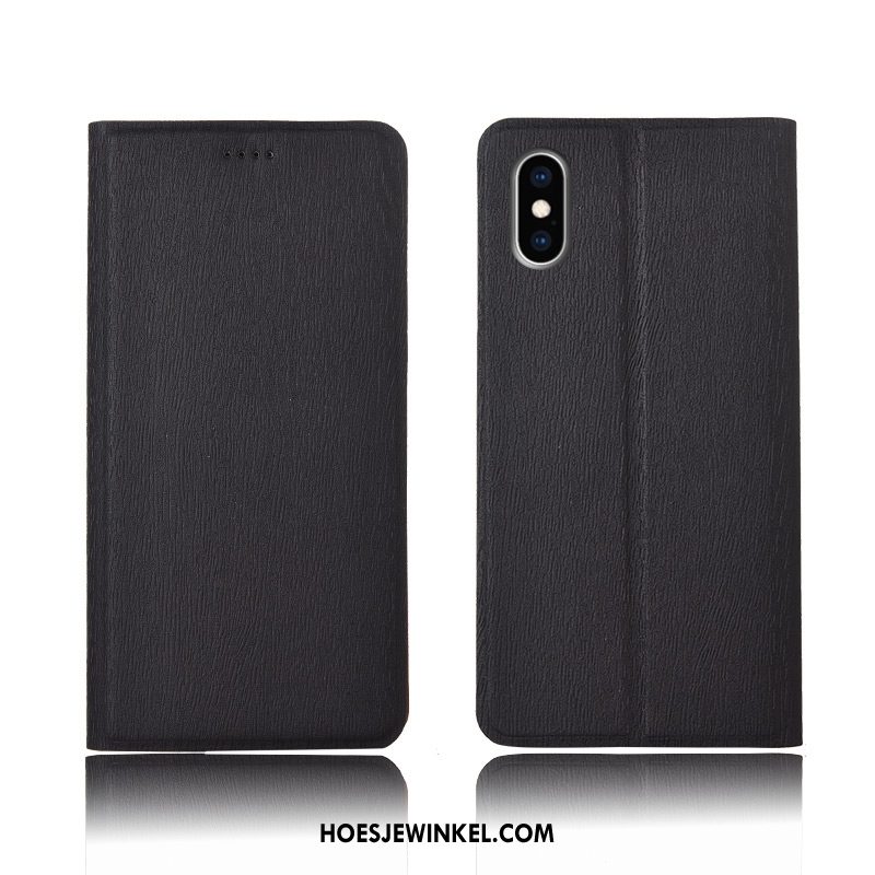 iPhone Xs Hoesje Siliconen All Inclusive Patroon, iPhone Xs Hoesje Anti-fall Bescherming Braun