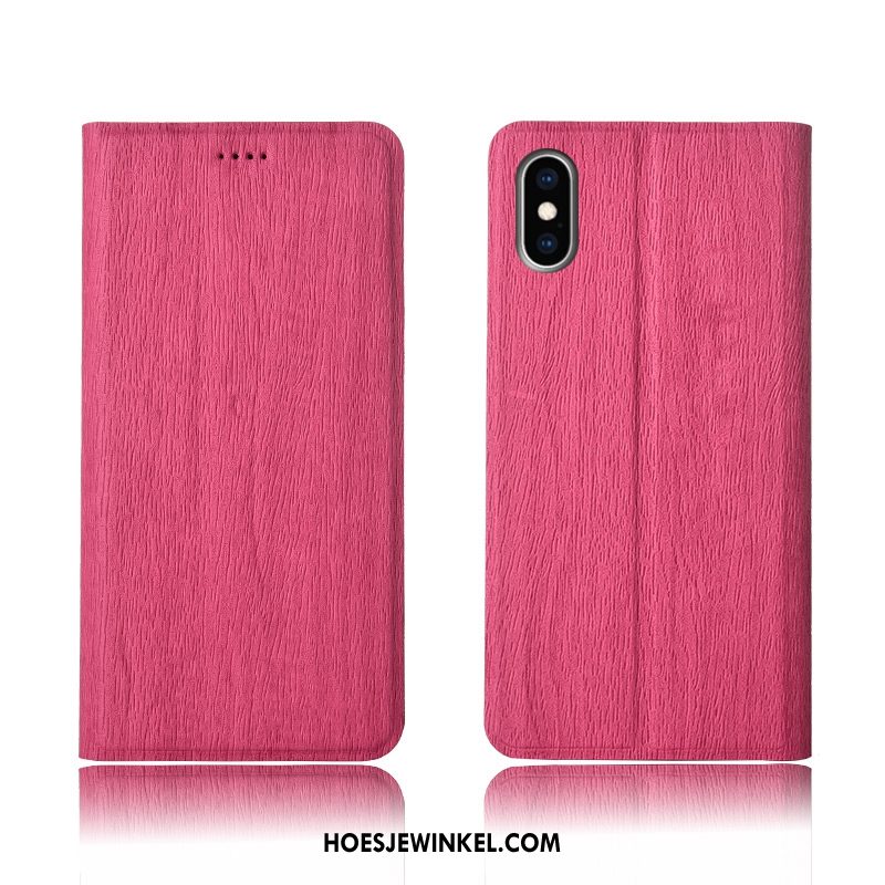 iPhone Xs Hoesje Siliconen All Inclusive Patroon, iPhone Xs Hoesje Anti-fall Bescherming Braun