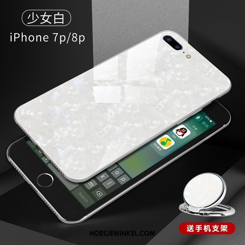 iPhone Xs Hoesje Trendy Merk Glas Anti-fall, iPhone Xs Hoesje Siliconen Net Red