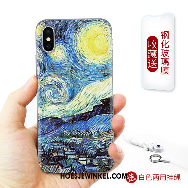 iPhone Xs Hoesje Zacht Siliconen Mobiele Telefoon, iPhone Xs Hoesje Kunst Hoes