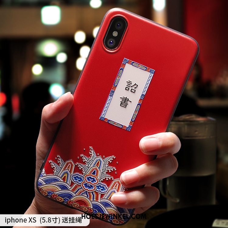 iPhone Xs Hoesje Zwart Hanger Lovers, iPhone Xs Hoesje All Inclusive Anti-fall