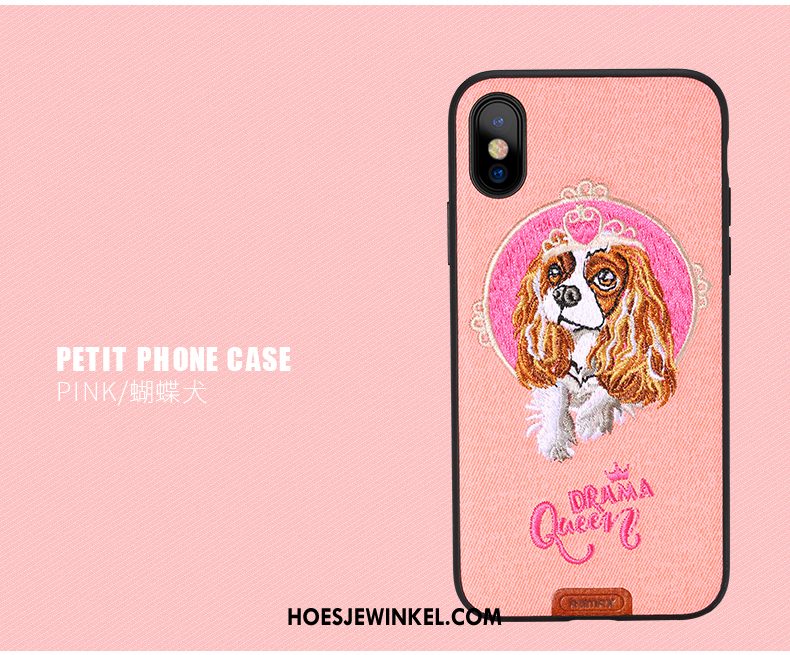 iPhone Xs Max Hoesje All Inclusive Borduurwerk Mobiele Telefoon, iPhone Xs Max Hoesje Bescherming Zwart