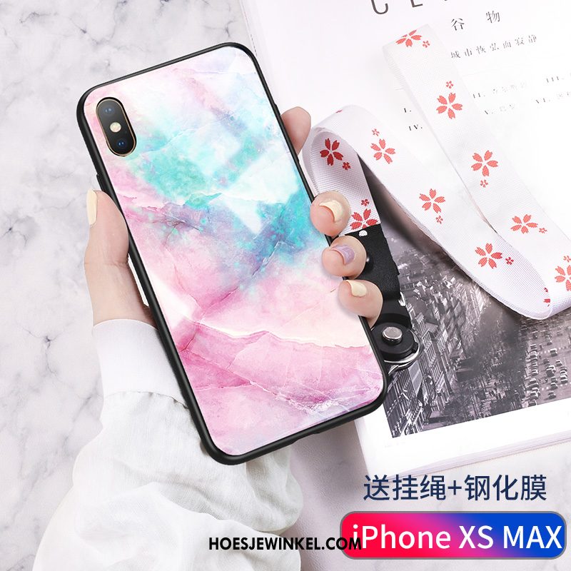 iPhone Xs Max Hoesje All Inclusive High End Blauw, iPhone Xs Max Hoesje Mobiele Telefoon Glas