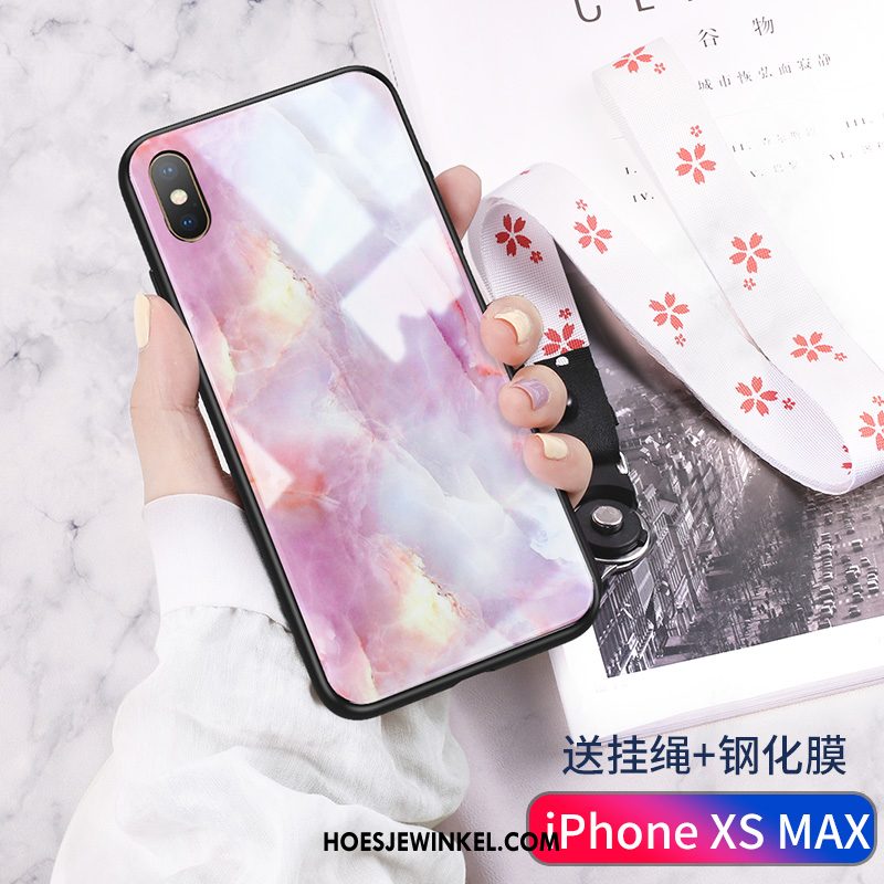 iPhone Xs Max Hoesje All Inclusive High End Blauw, iPhone Xs Max Hoesje Mobiele Telefoon Glas
