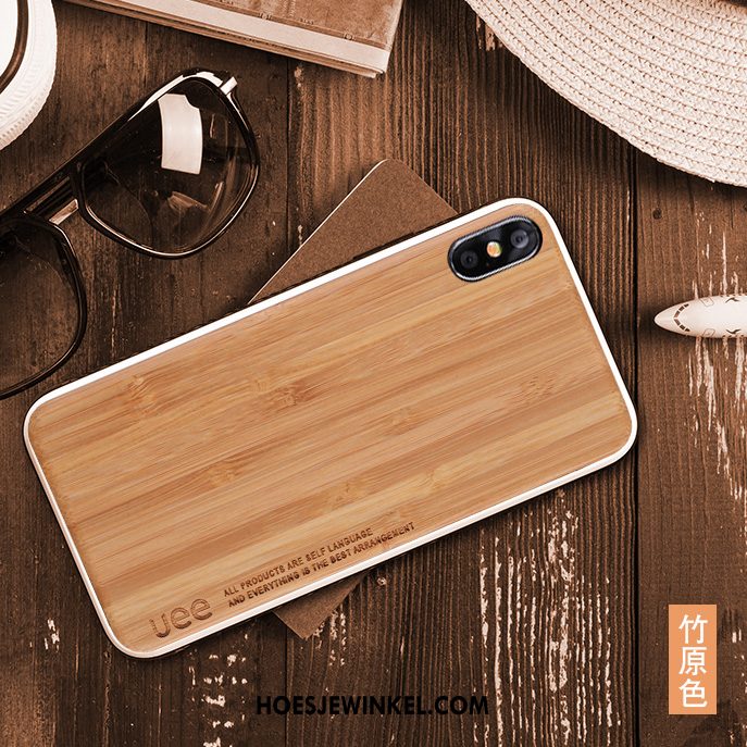 iPhone Xs Max Hoesje Bamboe Hoes Bedrijf, iPhone Xs Max Hoesje Hout Anti-fall Braun