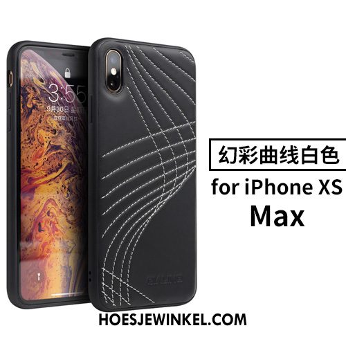 iPhone Xs Max Hoesje Bescherming Mobiele Telefoon Scheppend, iPhone Xs Max Hoesje Trendy Merk Zwart