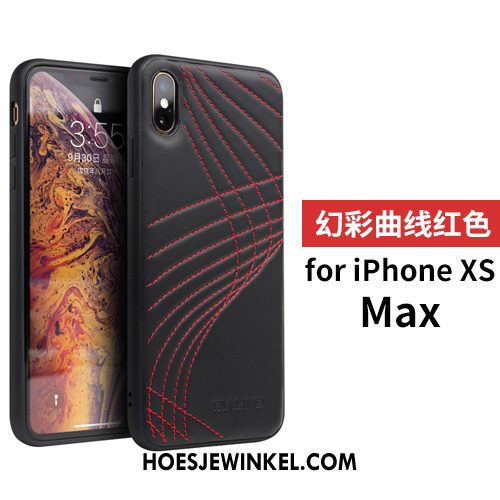 iPhone Xs Max Hoesje Bescherming Mobiele Telefoon Scheppend, iPhone Xs Max Hoesje Trendy Merk Zwart