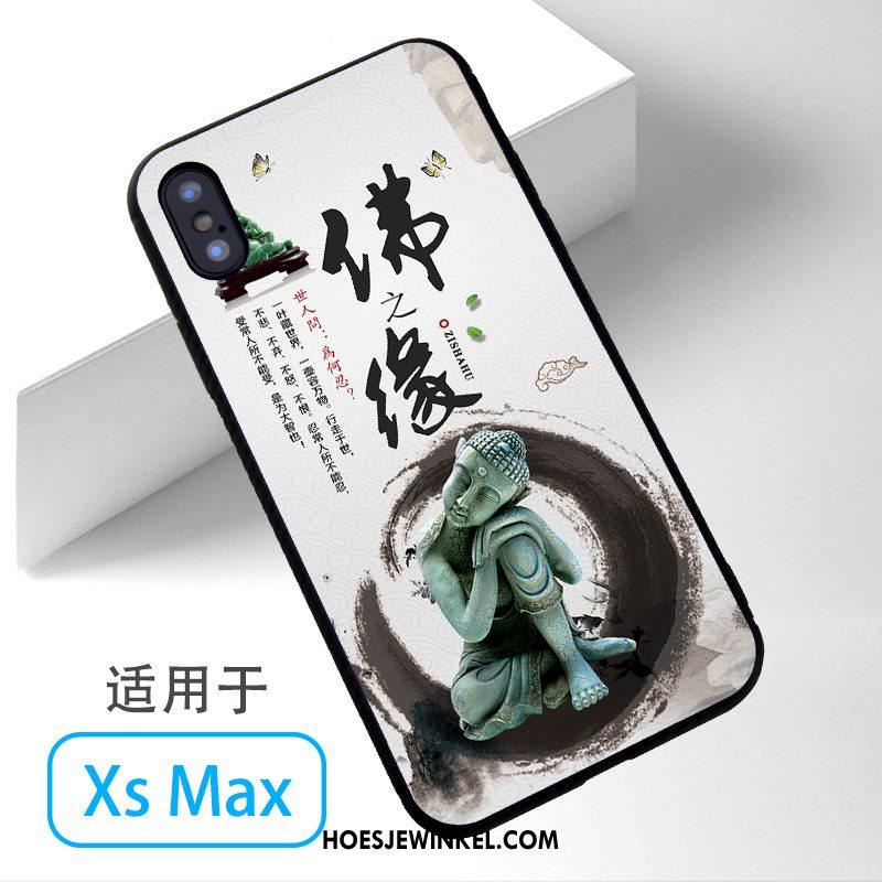 iPhone Xs Max Hoesje Geel Boeddha Mobiele Telefoon, iPhone Xs Max Hoesje