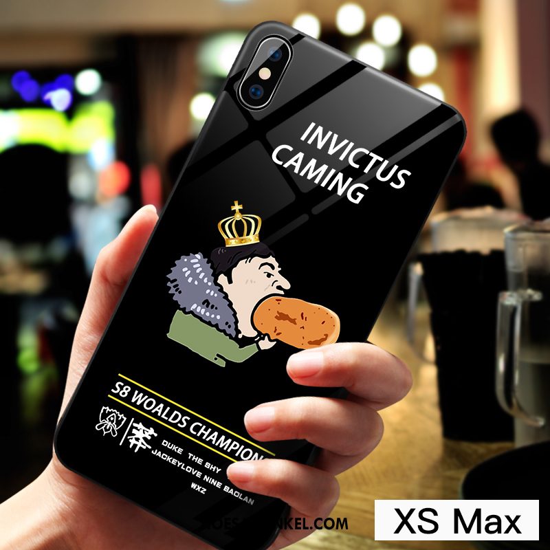 iPhone Xs Max Hoesje Hond Glas Hoes, iPhone Xs Max Hoesje Lange Wit