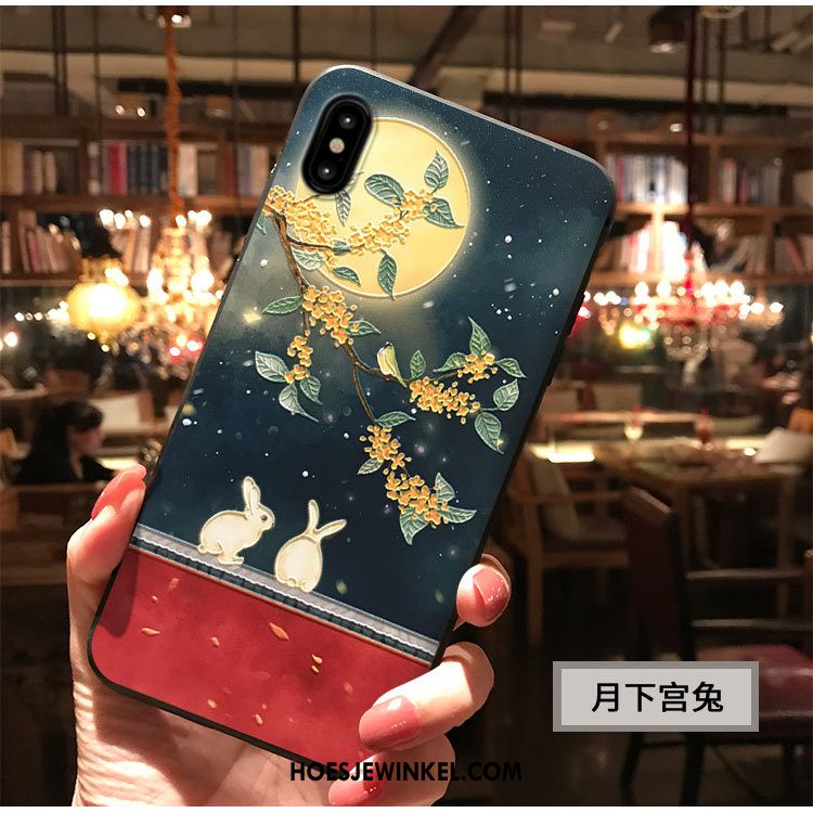 iPhone Xs Max Hoesje Kers Groen Paleis, iPhone Xs Max Hoesje Mobiele Telefoon Wind