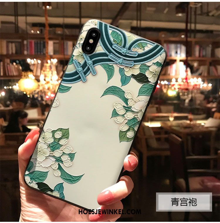 iPhone Xs Max Hoesje Kers Groen Paleis, iPhone Xs Max Hoesje Mobiele Telefoon Wind