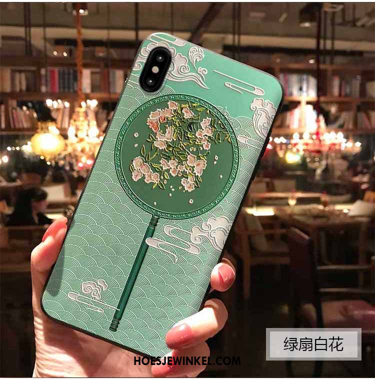 iPhone Xs Max Hoesje Kers Groen Paleis, iPhone Xs Max Hoesje Mobiele Telefoon Wind