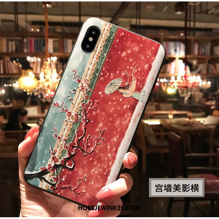 iPhone Xs Max Hoesje Kers Groen Paleis, iPhone Xs Max Hoesje Mobiele Telefoon Wind