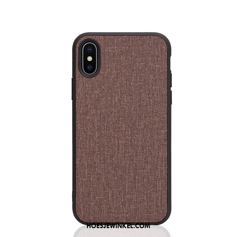 iPhone Xs Max Hoesje Mobiele Telefoon Hoes Nieuw, iPhone Xs Max Hoesje Anti-fall All Inclusive Braun