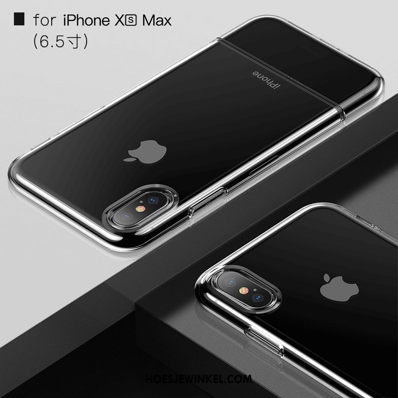 iPhone Xs Max Hoesje Mobiele Telefoon Zwart Trendy Merk, iPhone Xs Max Hoesje Anti-fall Dun