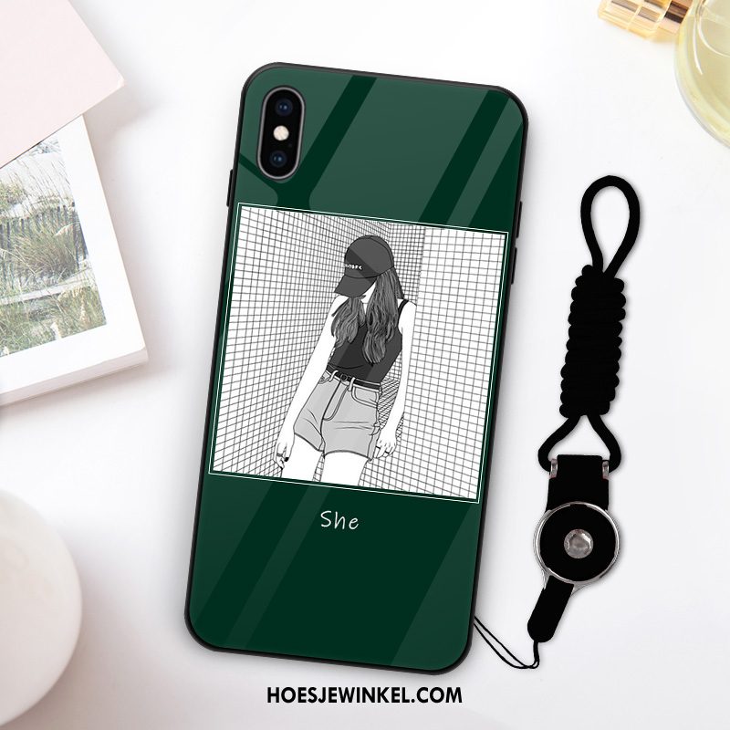 iPhone Xs Max Hoesje Mode Hoes Scheppend, iPhone Xs Max Hoesje Trendy Merk Anti-fall