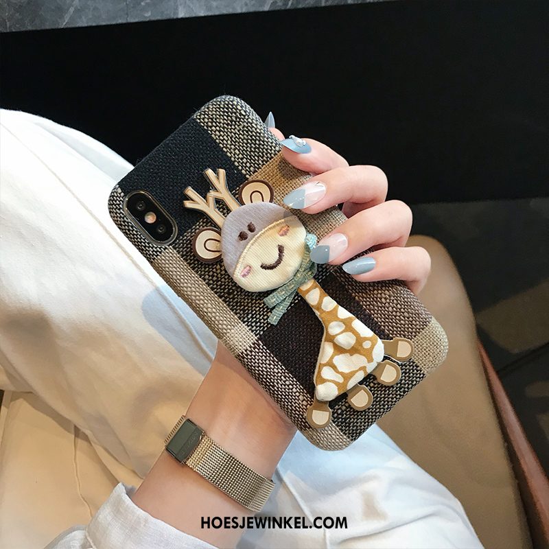 iPhone Xs Max Hoesje Mooie Doek Mobiele Telefoon, iPhone Xs Max Hoesje Geruite Hertachtigen