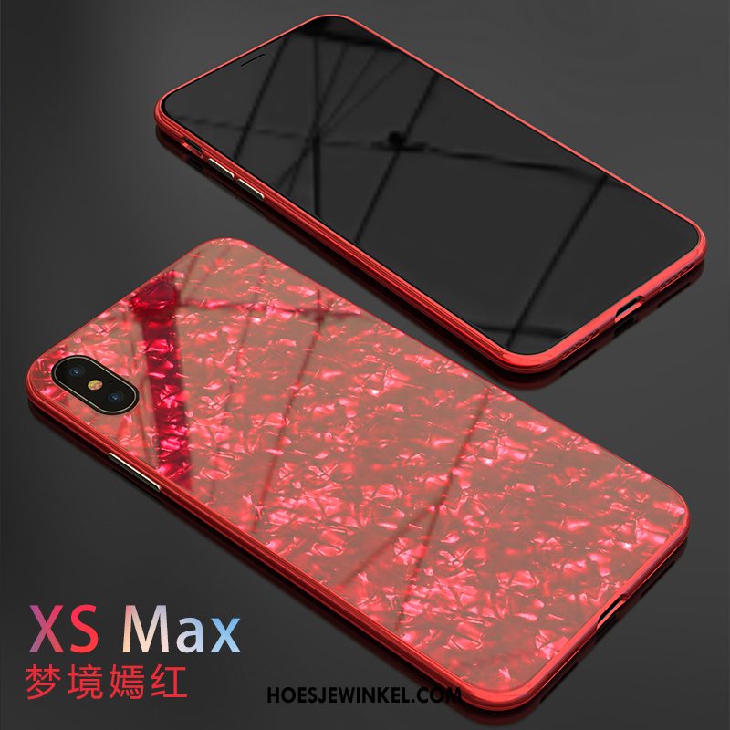 iPhone Xs Max Hoesje Net Red Wit Trend, iPhone Xs Max Hoesje Scheppend Trendy Merk