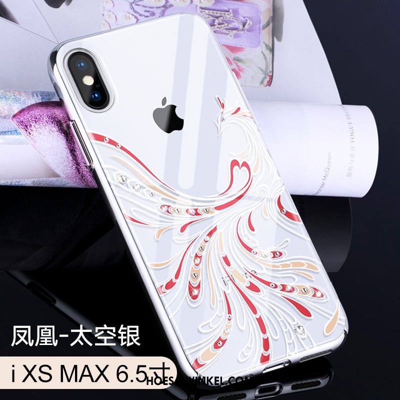 iPhone Xs Max Hoesje Persoonlijk Plating Rood, iPhone Xs Max Hoesje Hoes Goud