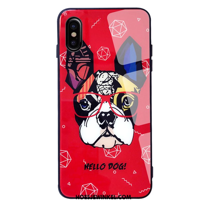 iPhone Xs Max Hoesje Scheppend Rood Trendy Merk, iPhone Xs Max Hoesje Mobiele Telefoon Hond