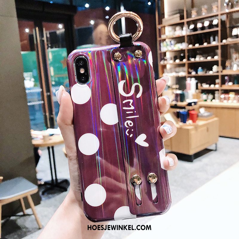 iPhone Xs Max Hoesje Siliconen Mobiele Telefoon Wit, iPhone Xs Max Hoesje Hoes Golfpunt