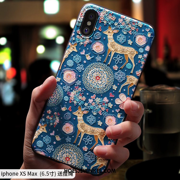 iPhone Xs Max Hoesje Spotprent Trendy Merk Scheppend, iPhone Xs Max Hoesje Zacht Dun