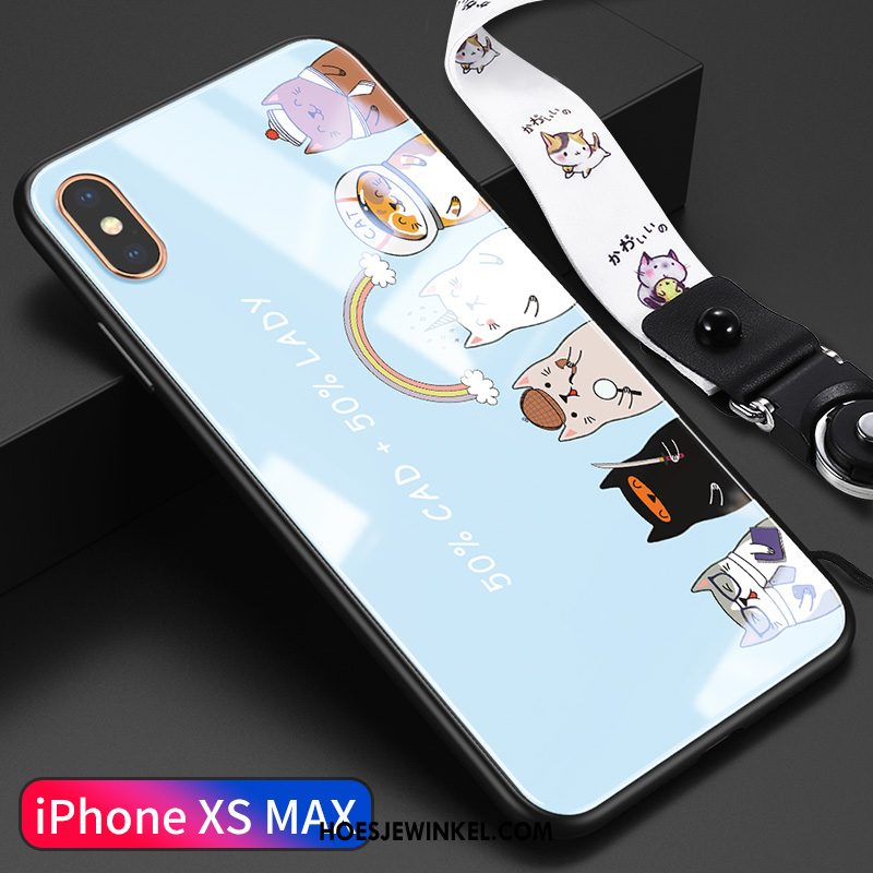 iPhone Xs Max Hoesje Spotprent Wit Hoes, iPhone Xs Max Hoesje Dun Lovers
