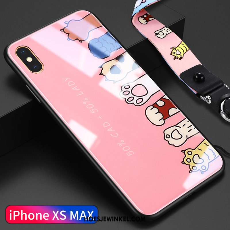 iPhone Xs Max Hoesje Spotprent Wit Hoes, iPhone Xs Max Hoesje Dun Lovers