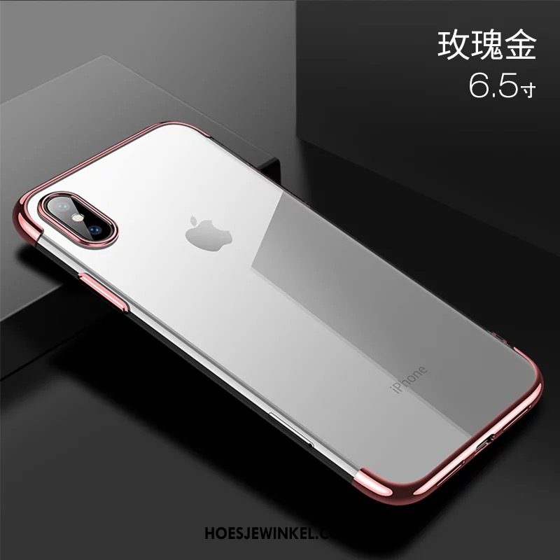 iPhone Xs Max Hoesje Zilver Trendy Merk High End, iPhone Xs Max Hoesje Bescherming Nieuw