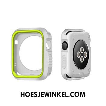 Apple Watch Series 1 Hoesje Siliconen Twee Kleuren Bescherming, Apple Watch Series 1 Hoesje Hoes Wit