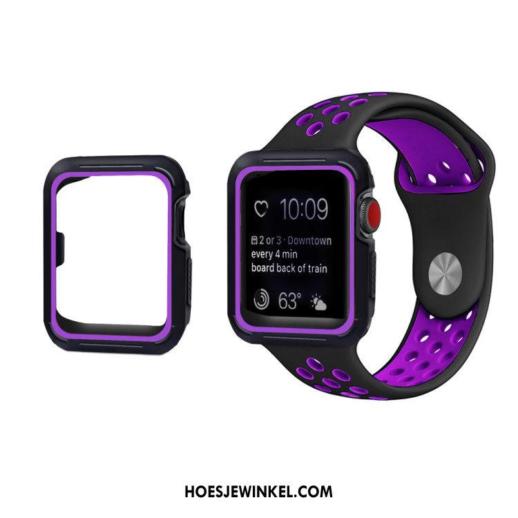 Apple Watch Series 3 Hoesje Anti-fall Hoes Purper, Apple Watch Series 3 Hoesje Bescherming Siliconen