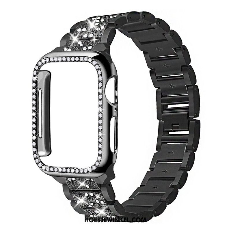 Apple Watch Series 3 Hoesje Strass Zwart Fijne, Apple Watch Series 3 Hoesje