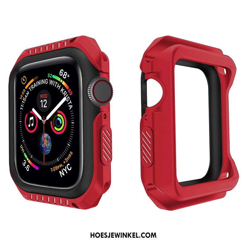 Apple Watch Series 4 Hoesje Bescherming Siliconen Twee Kleuren, Apple Watch Series 4 Hoesje Sport Omlijsting