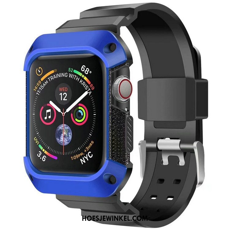 Apple Watch Series 5 Hoesje Sport Anti-fall Bescherming, Apple Watch Series 5 Hoesje Pantser Blauw