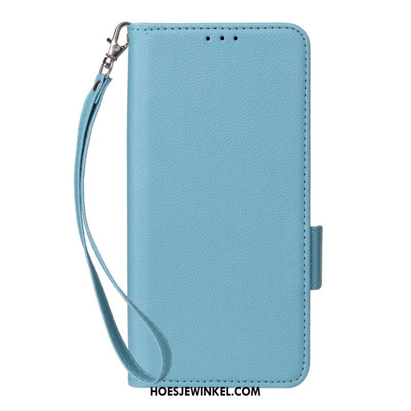 Bescherming Hoesje Oppo Reno 13 5g Lychee Kunstleren Bandje