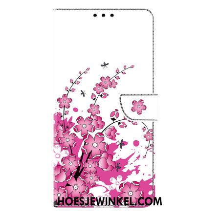 Bescherming Hoesje Samsung Galaxy S25 Plus 5g Roze Bloemenpatroon