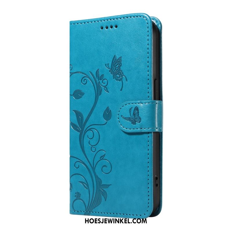Bescherming Hoesje Xiaomi 15 Pro Bloemen- En Vlinderpatroon