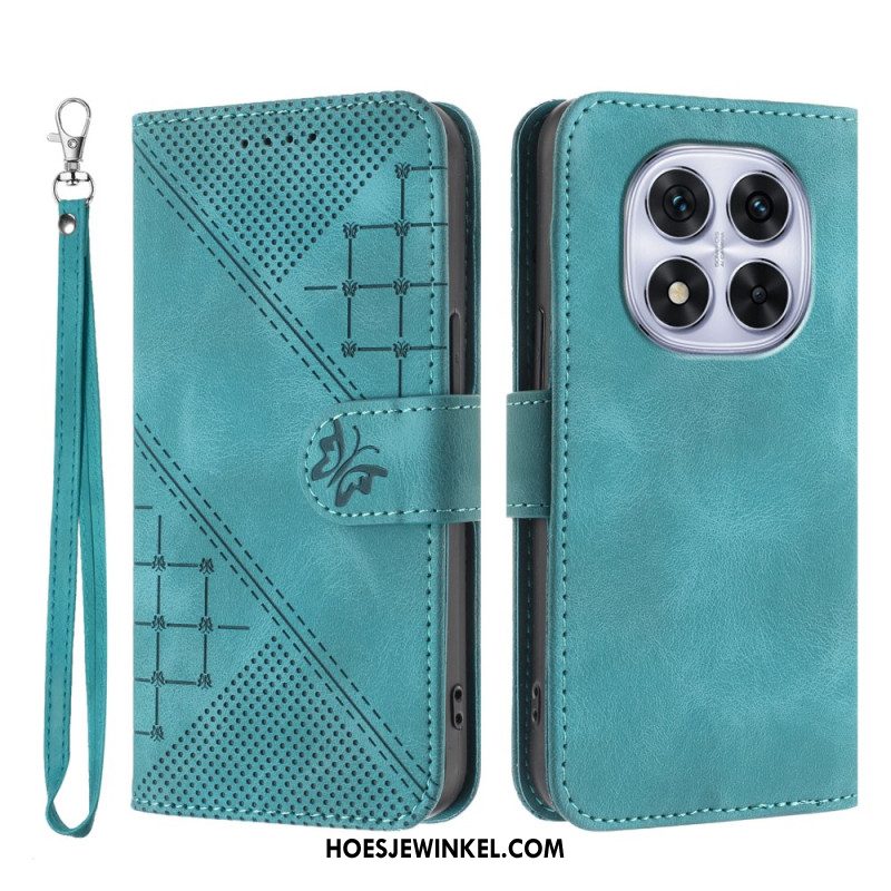 Bescherming Hoesje Xiaomi Redmi Note 14 Pro 4g Geometrisch Patroon Met Bandje