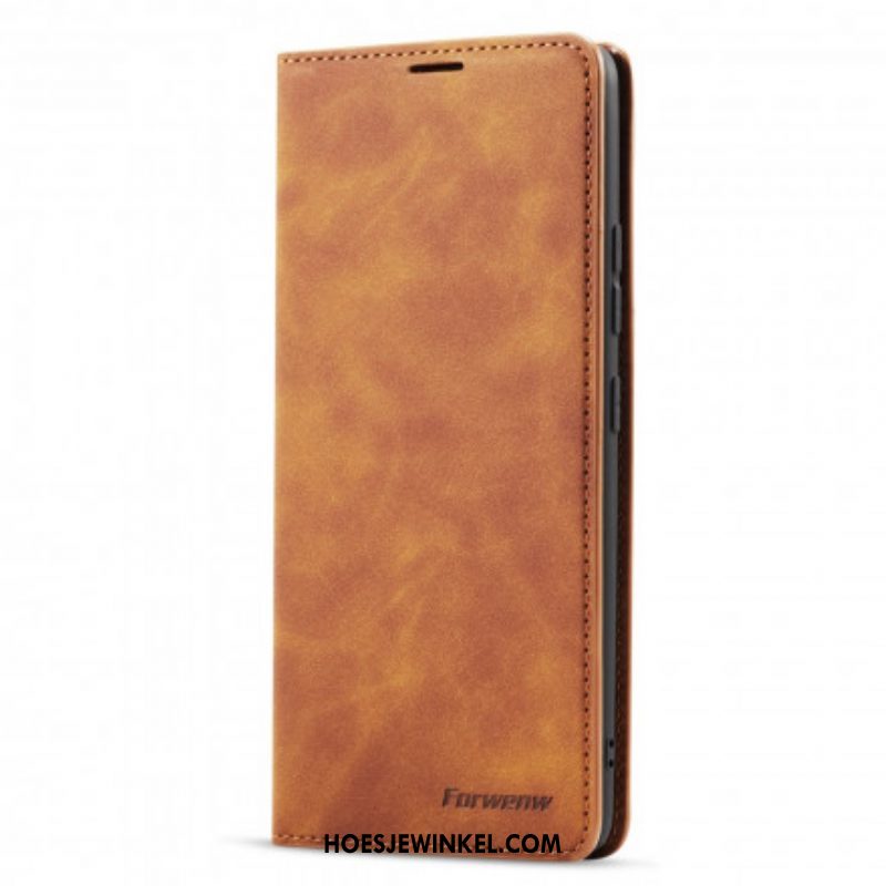 Bescherming Hoesje voor Samsung Galaxy M12 / A12 Folio-hoesje Forwenw Ledereffect