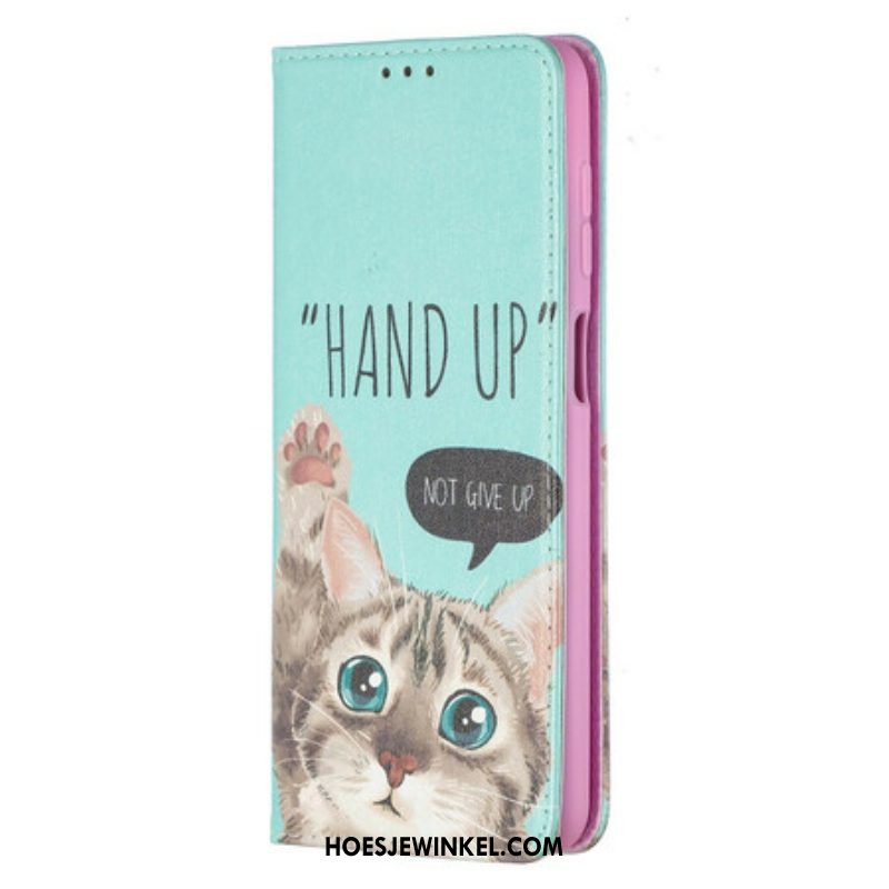Bescherming Hoesje voor Samsung Galaxy M12 / A12 Folio-hoesje Hand Omhoog