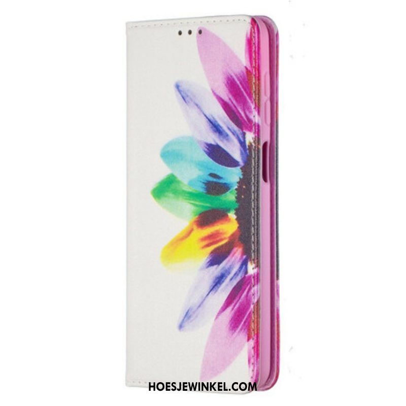 Bescherming Hoesje voor Samsung Galaxy M12 / A12 Folio-hoesje Waterverf Bloem